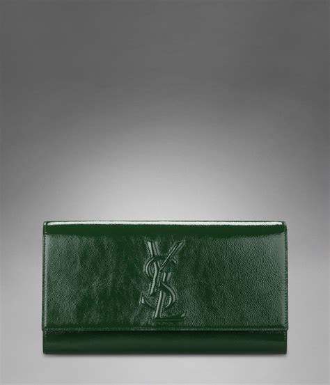 green ysl clutch